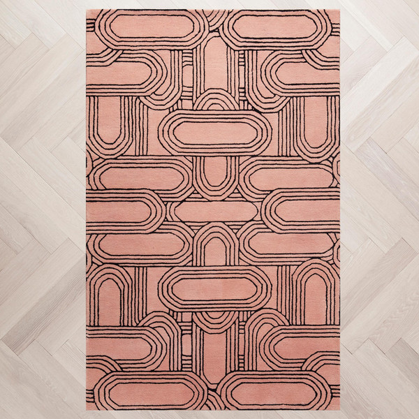 Syd Rug - Rose/Black | Z Gallerie