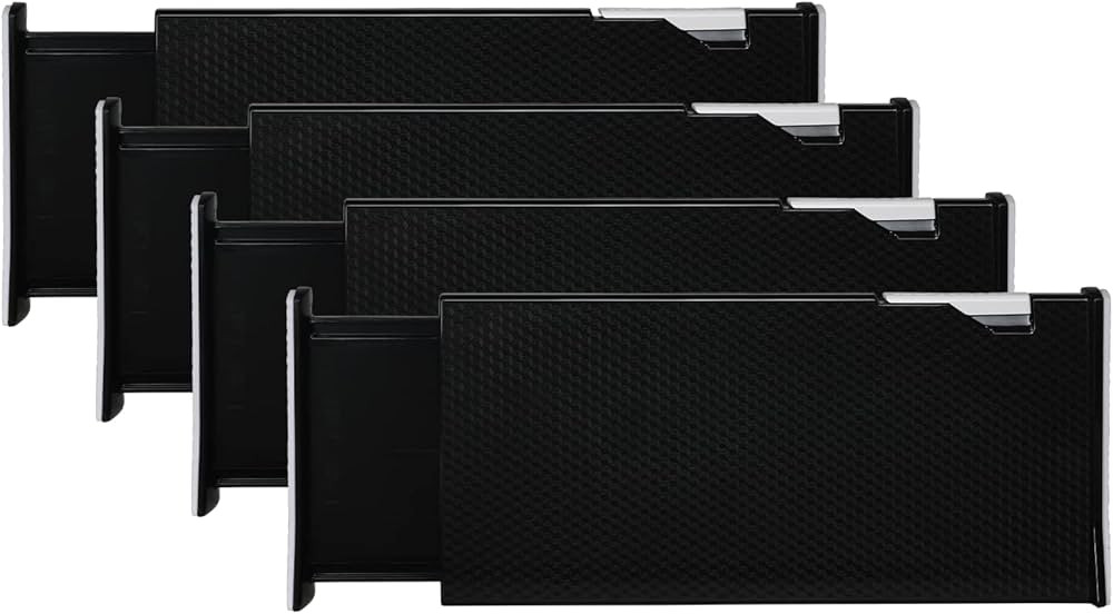 RAPTUROUS Deep Drawer Divider - 6 Inches High, Expands from 13- 22 Inch, Adjustable Tall Dividers... | Amazon (US)