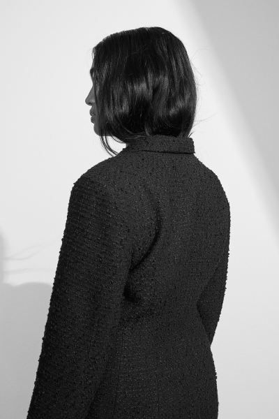 Bouclé-weave Jacket Dress - Black - Ladies | H&M US | H&M (US + CA)