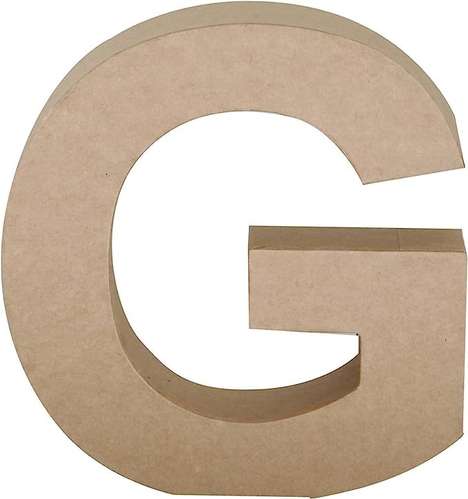 Papier Mache Paper Mache Letter G, 7" Size, Brown | Amazon (US)