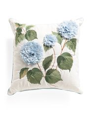 20x20 Outdoor Embroidered Hydrangea Pillow | Marshalls