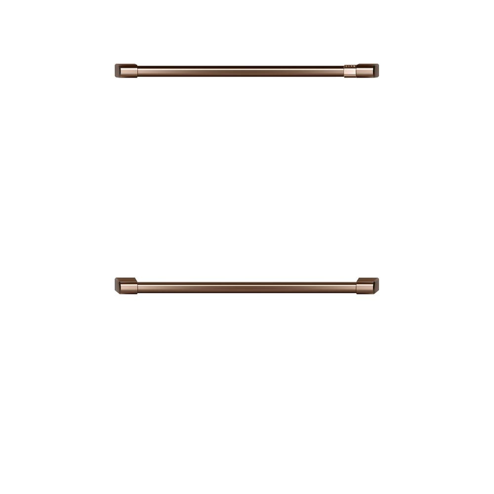 Cafe Double Wall Oven Handles Kit in Brushed Copper, Brown | The Home Depot