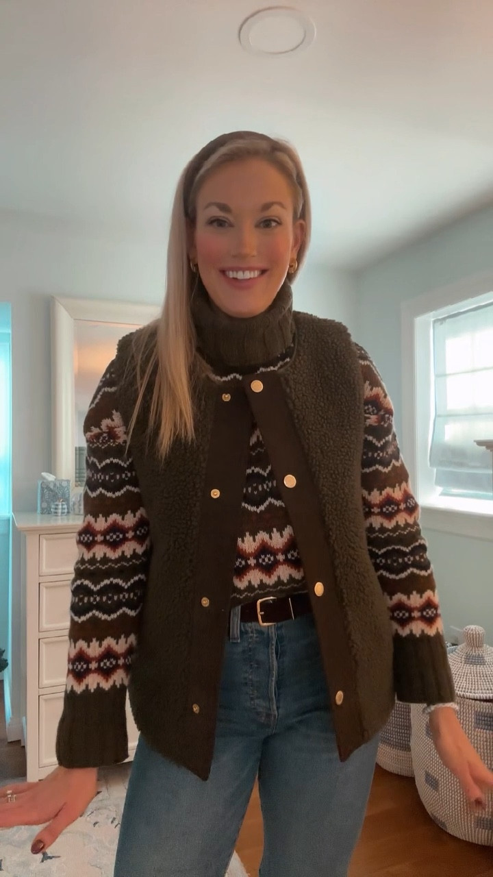 Fall outfit, Thanksgiving outfit, fair isle sweater, my favorite straight leg jeans, best fall boots, Barbour, Tuckernuck 

#LTKStyleTip #LTKShoeCrush #LTKWatchNow