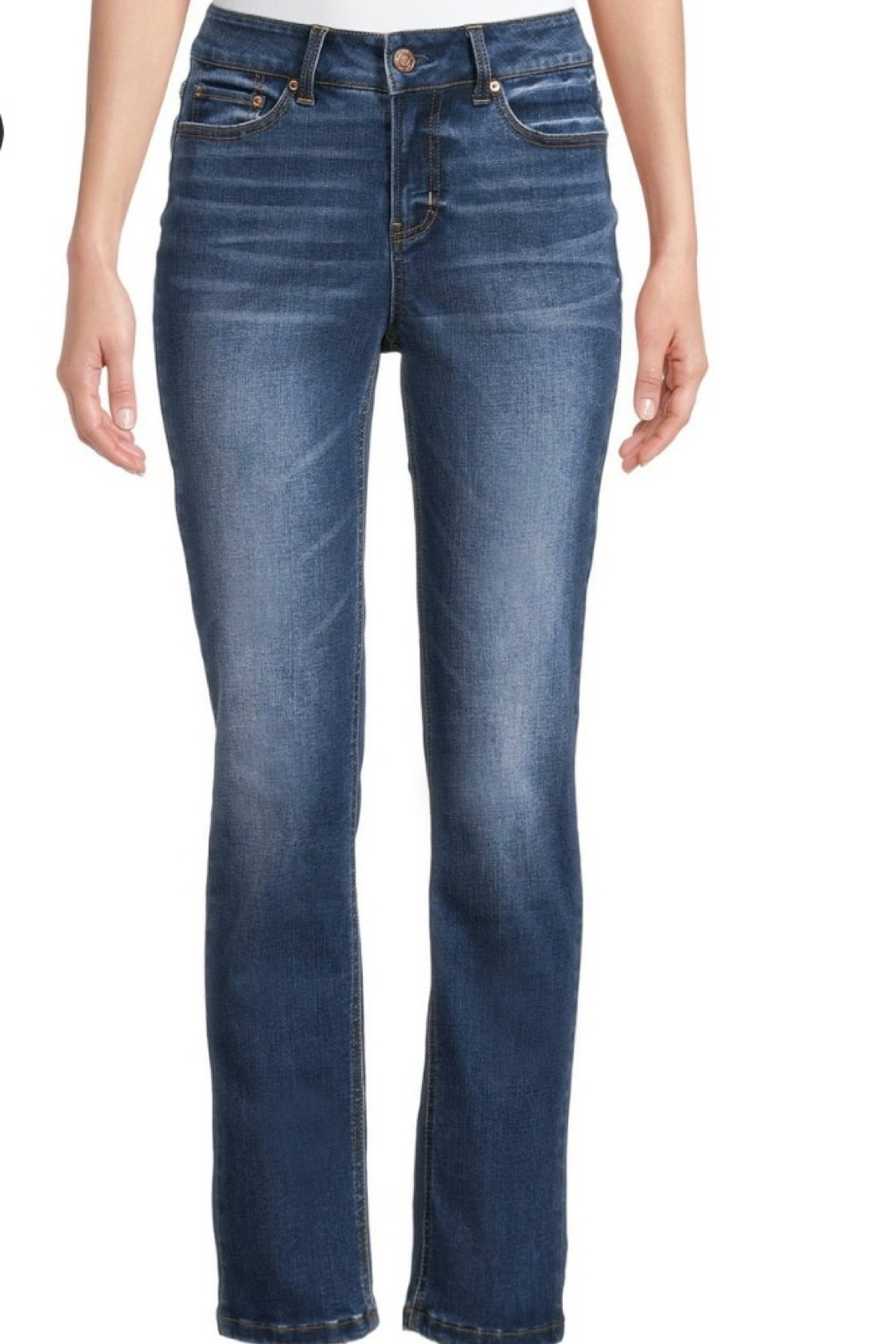 I Love these Time and Tru straight leg jeans from Walmart!! They are a great buy and fabulous fit! Pair them with a plain colored t-shirt and the fuchsia vest for a great winter look!

#LTKunder50