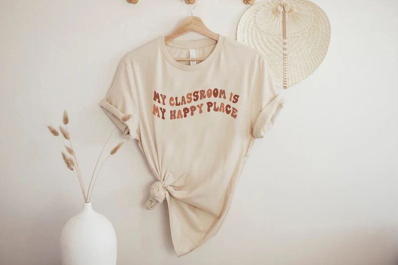 Retro Teacher Shirt Teach T-Shirt My Classroom is My Happy | Etsy | Etsy (US)