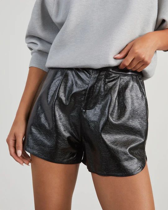 Always On Point Faux Leather Pocketed Shorts | VICI Collection
