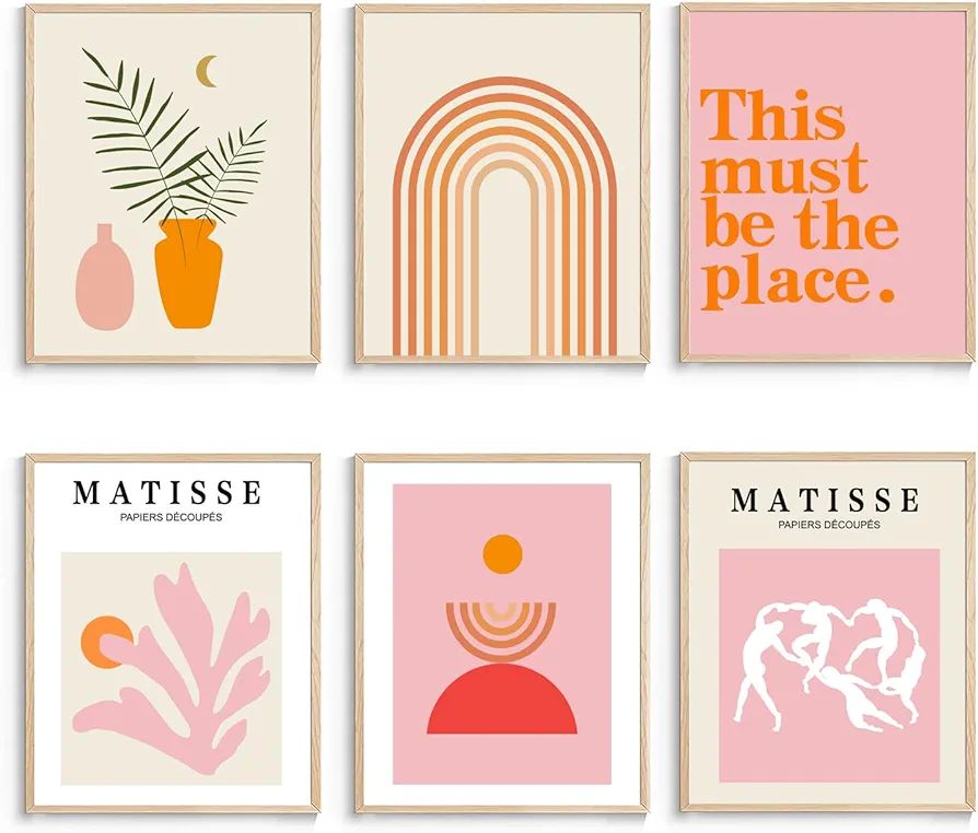 XBYGIMI Matisse Wall Art and Boho Wall Art Prints UNFRAMED,Minimalist Aesthetic Wall Images Decor... | Amazon (US)