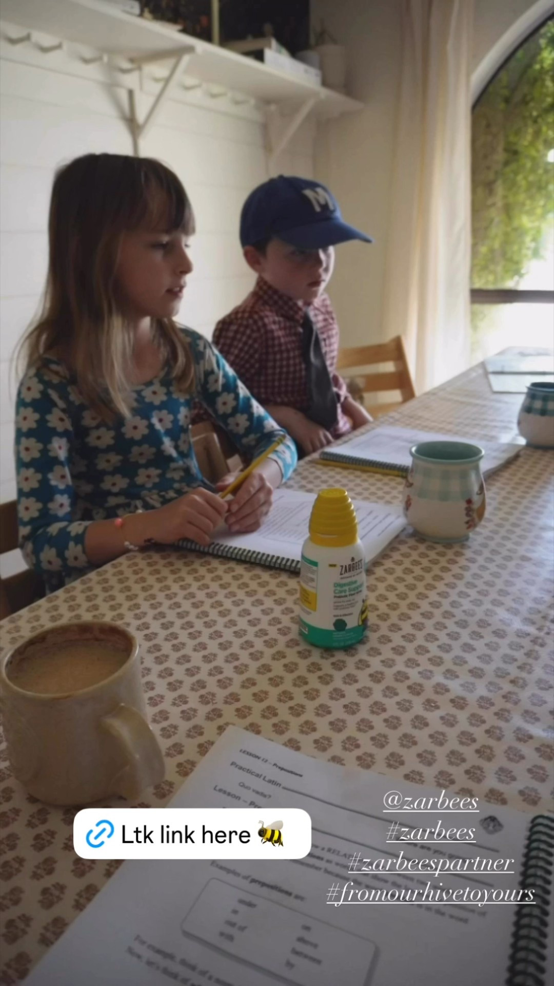 Everyday during our morning lessons, I make myself and the kids a cup of coffee. #ZarbeesPartner Recently, I started adding a fiber supplement to my coffee. I was surprised to find in my research for a fiber supplement, that not only are adults on average deficient in fiber, but children are, too. So we started adding the supplement for the kids, too. From the #1 recommended pediatric wellness brand, Zarbee’s new Regularity Support and Digestive Care products help your little bee achieve their daily amount of fiber to help keep them regular. It's easy on their tummies so it’s gentle for daily use.
The kids have added this to their daily line up of supplements and we are so thankful for it.
These statements have not been evaluated by the Food and Drug Administration. This product is not intended to diagnose, treat, cure, or prevent any disease
@zarbees #Zarbees #FromOurHiveToYours
