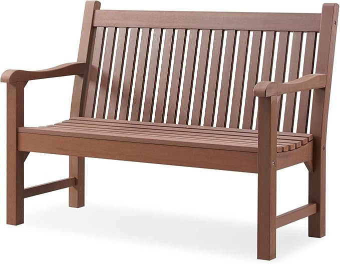 Psilvam Garden Bench, 2-Person Poly Lumber Patio Bench, All-Weather Outdoor Bench That Never Rot ... | Amazon (US)