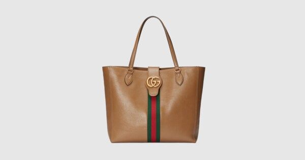 Medium tote bag with Double G and Web | Gucci (US)