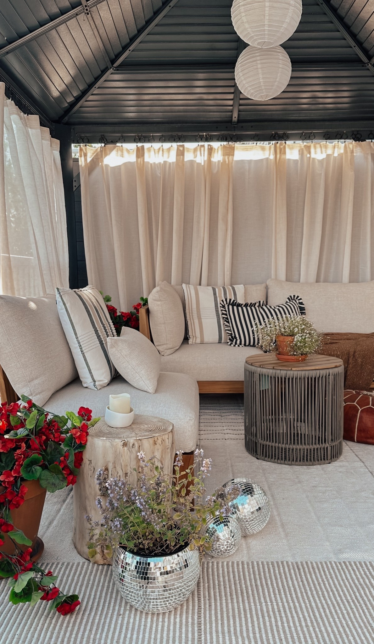 My waterproof outdoor linen curtains that are the best! I hooked them with curtain rings onto my gazebo sliders ❤️ #linen

#LTKcasa #LTKcanada #LTKsummer