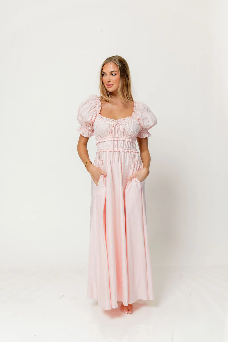 Sydnee Cotton Maxi Dress in Pale Pink - Bump Friendly *1/16 PRE-ORDER* | Worth Collective