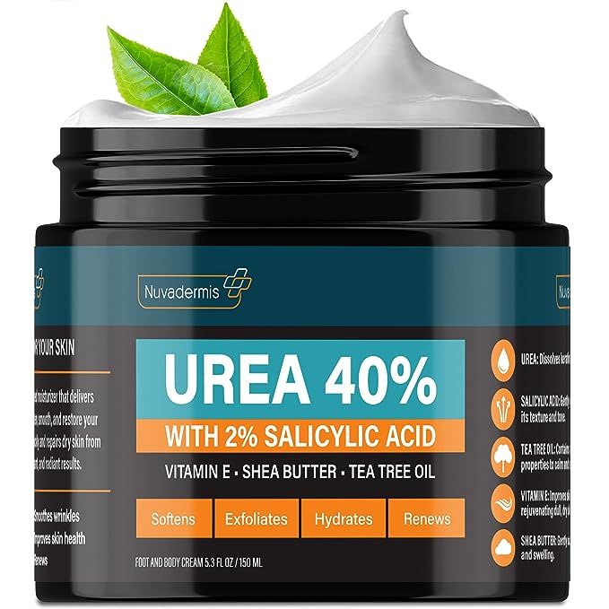 NUVADERMIS Urea Cream 40 Percent for Feet - 40% Urea Foot Repair Lotion - Maximum Strength For Dr... | Amazon (US)