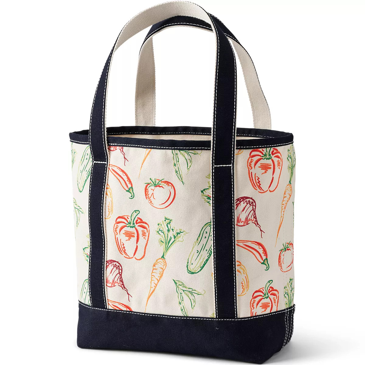 Medium Print 5 Pocket Open Top Canvas Tote Bag | Lands' End (US)