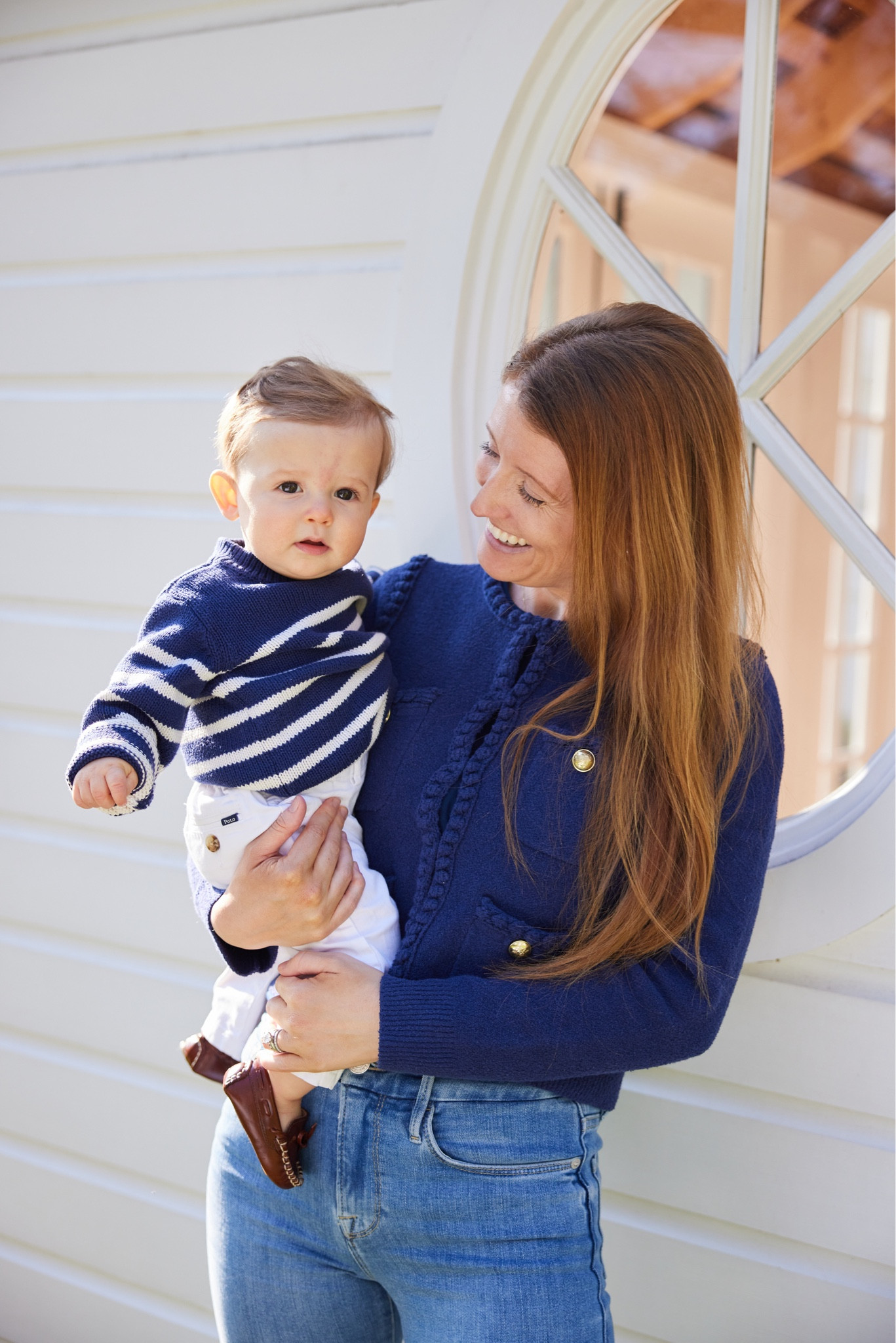 Minnow stripe knit sweater + J.Crew Odette sweater lady jacket 💙 

#LTKbaby #LTKfamily #LTKkids