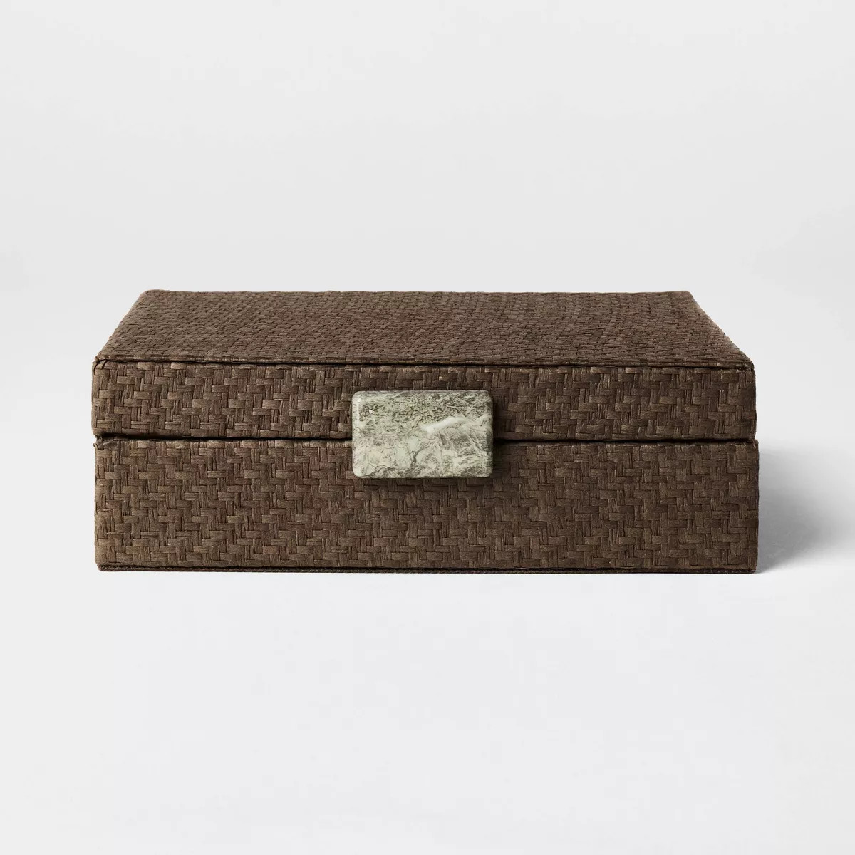 2.5"x8" Small Woven Decorative Box Dark Brown - Threshold\u2122 designed with Studio McGee | Target