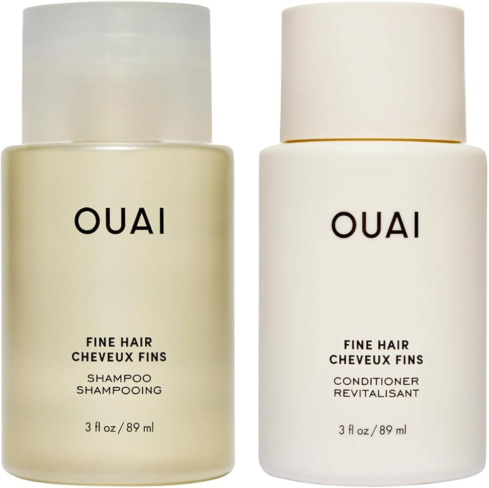 OUAI Fine Hair Shampoo & Conditioner Set, Travel Size - Volumizing Shampoo & Conditioner - With S... | Amazon (US)