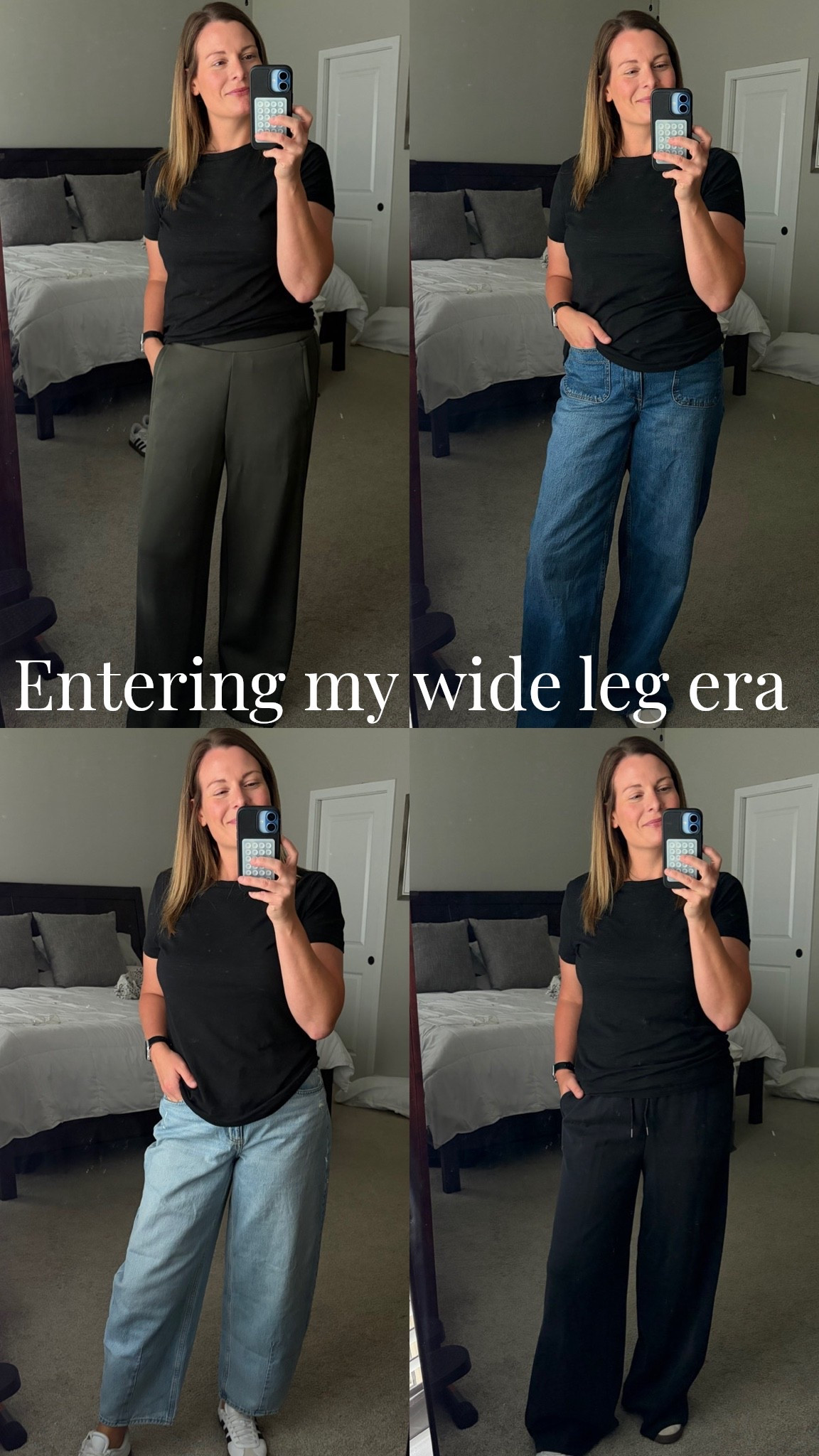 I’m branching out and loving these wide leg pants. I’m normally a skinny Jean fan, but I’m trying these out and happy with them! Wearing medium in all four.

#LTKgrwm #LTKootd #LTKSaleAlert