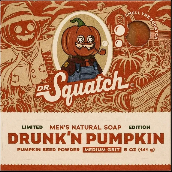 Dr. Squatch Natural Bar Soap for All Skin Types, Pumpkin, 5 oz | Walmart (US)