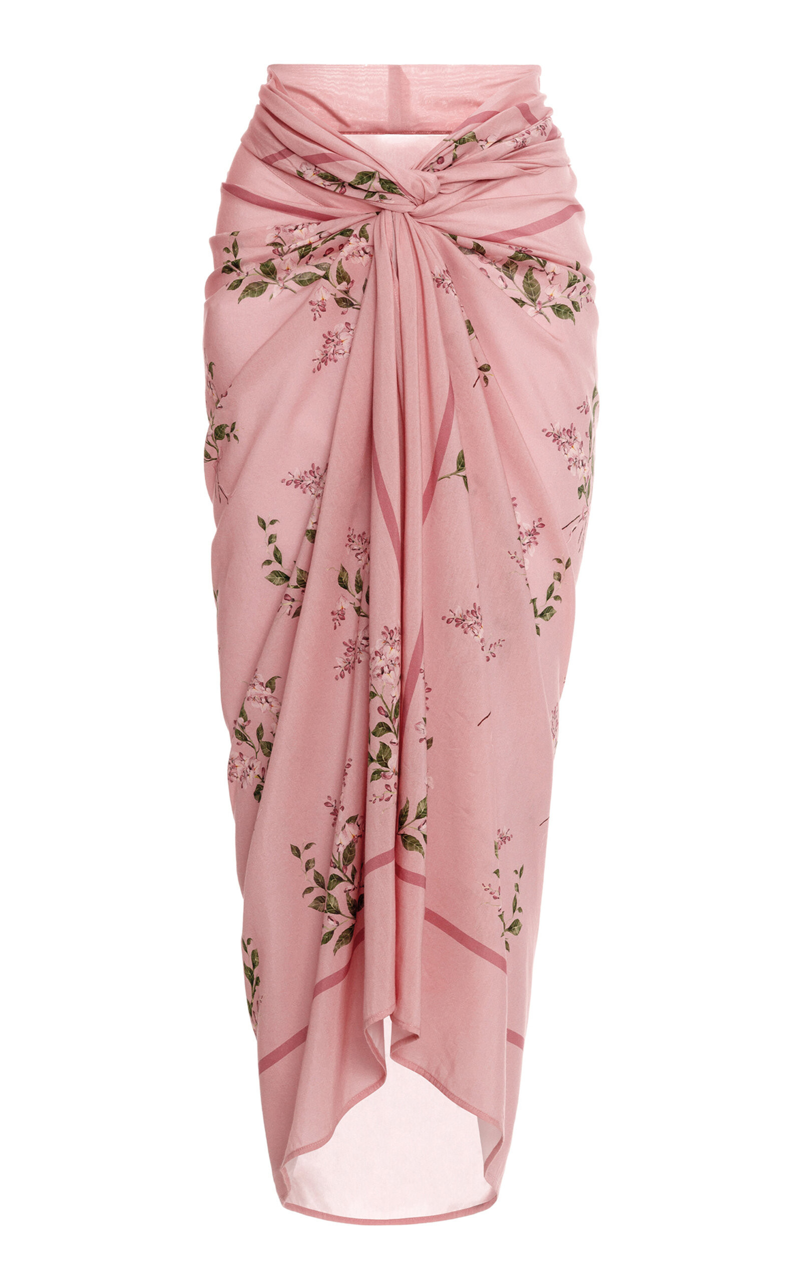 Agua by Agua Bendita - Lavanda Cotton-Silk Pareo - Pink - OS - Moda Operandi | Moda Operandi (Global)