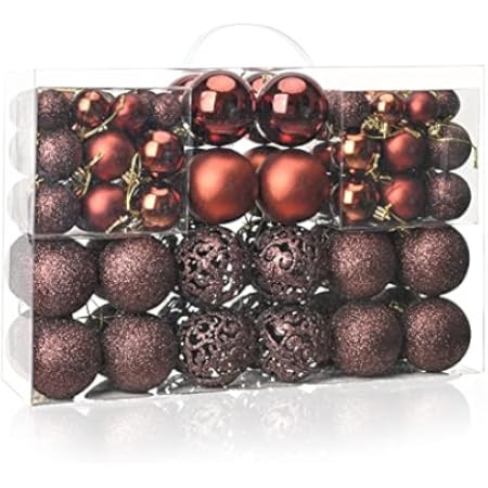 100ct Christmas Balls Tree Ornaments, Shatterproof Christmas Tree Decorations Set with Reusable Hand | Amazon (US)
