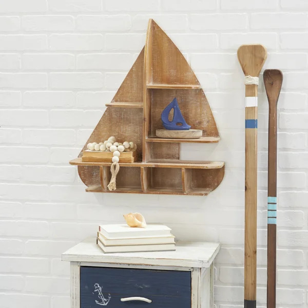 Cantey 9 Piece Fir Solid Wood Accent Shelf | Wayfair North America