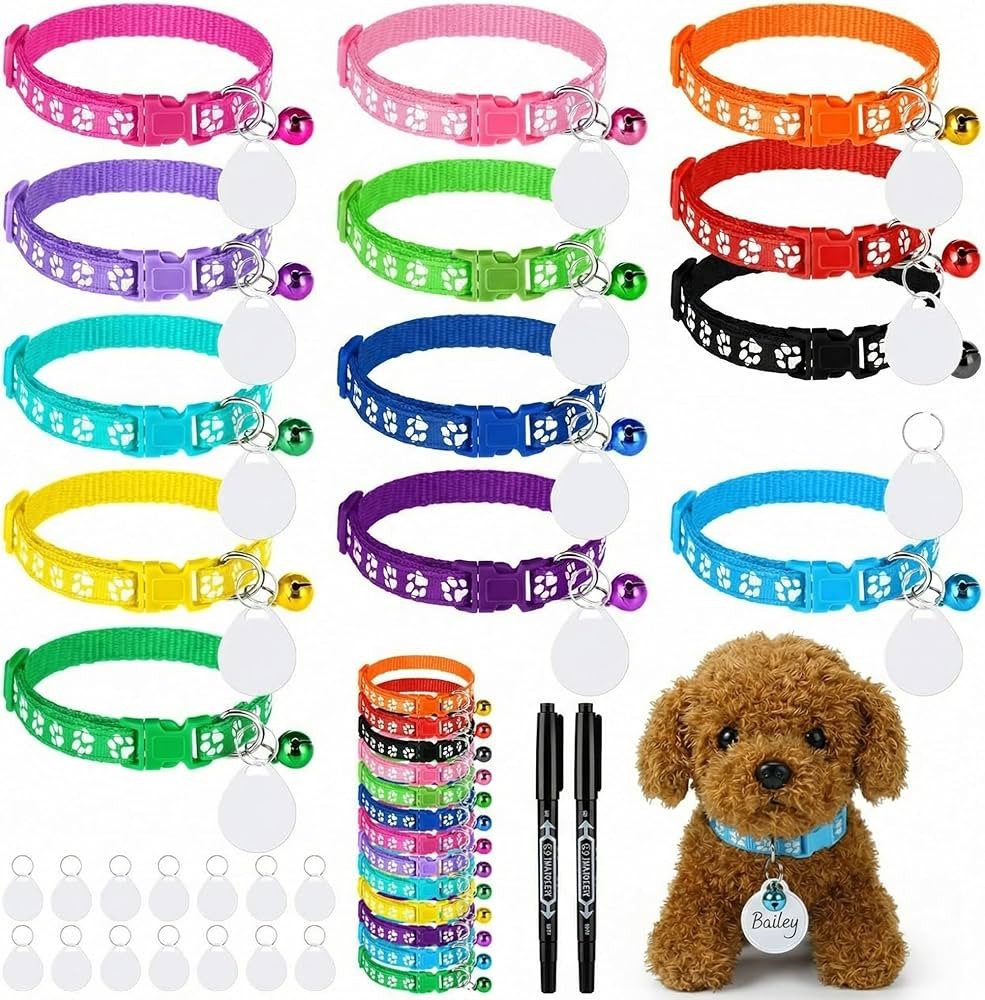 50 Pcs Adopt a Puppy Pet Party Favors Puppy Adoption Party Supplies 24 Adjustable Dog Collars wit... | Amazon (US)