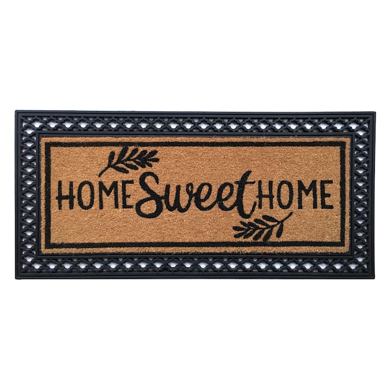 Home Sweet Home Rubber & Coir Mat, 22x47 | At Home
