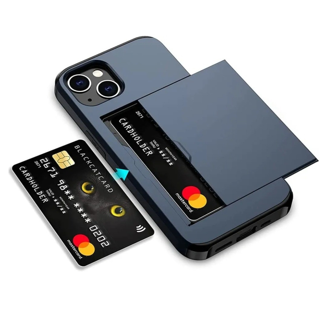 Capa Carteira com Porta Cartão Embutido para guardar Cartões de Crédito Para o iPhone 14 (Tela 6.1) Cor Azul

#LTKbrasil #LTKshoes #LTKover50style