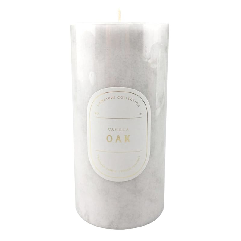 Vanilla Oak Scented Pillar Candle, 3x6 | At Home