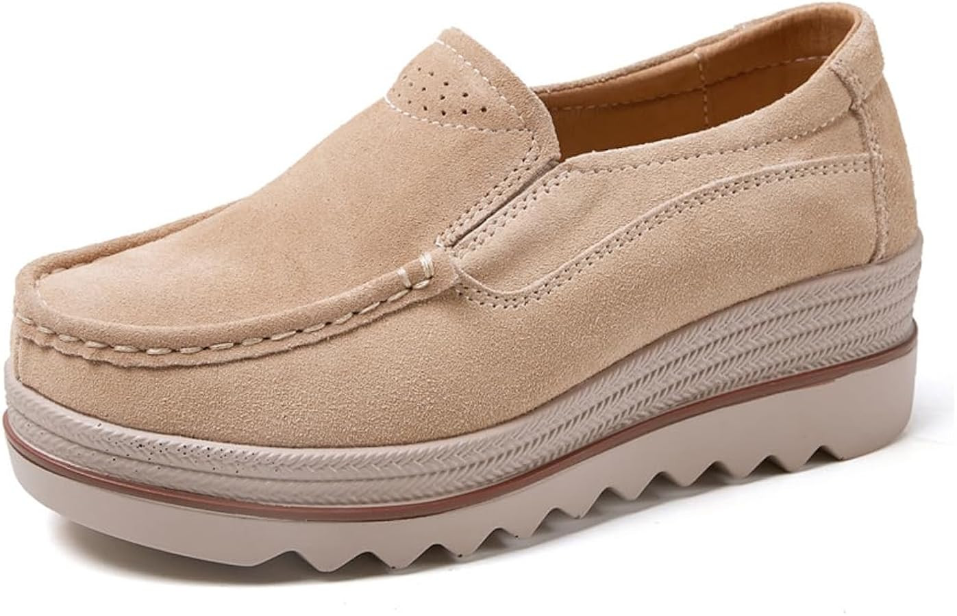 YING LAN Women Slip On Loafers Comfort Suede Moccasins Wide Low Top Shoes | Amazon (US)