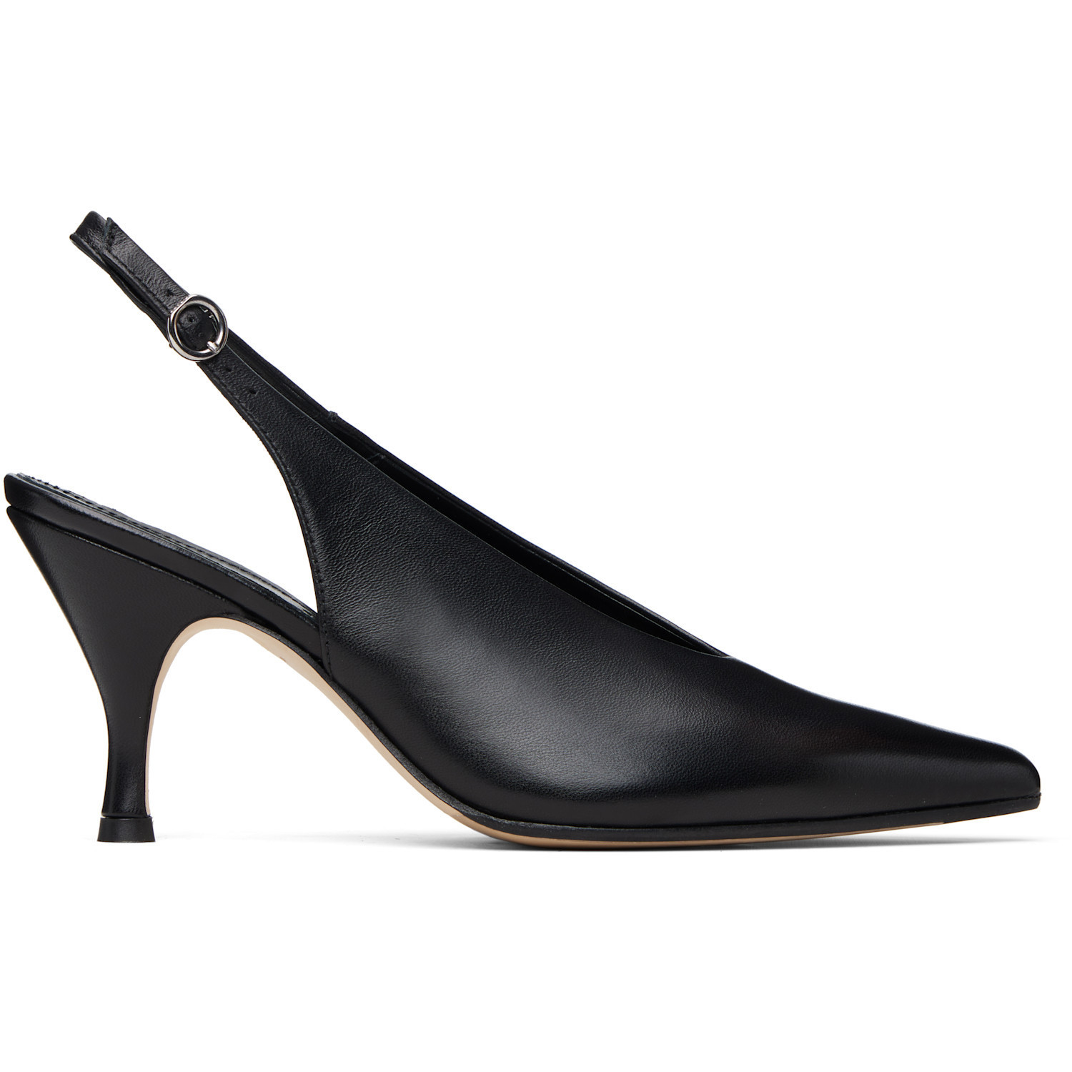 Aeyde Black Carla Heels | SSENSE