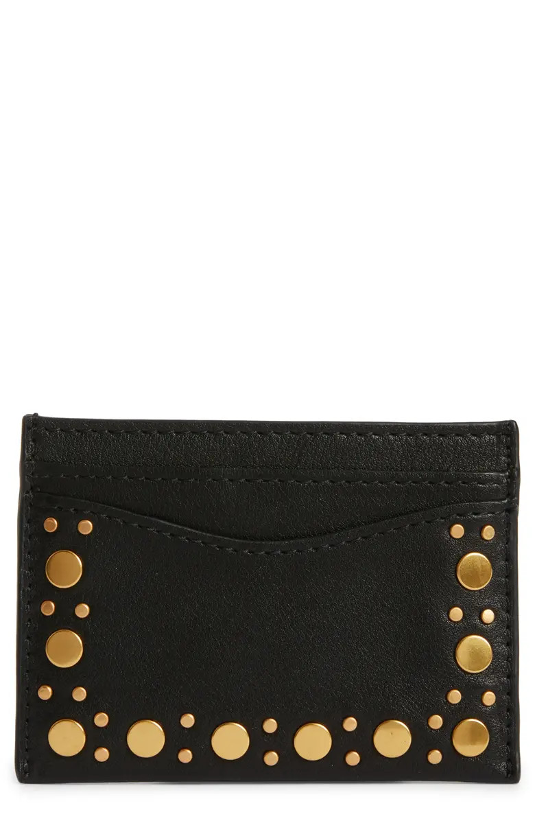 Rebecca Minkoff Noemie Stud Leather Card Case | Nordstrom | Nordstrom