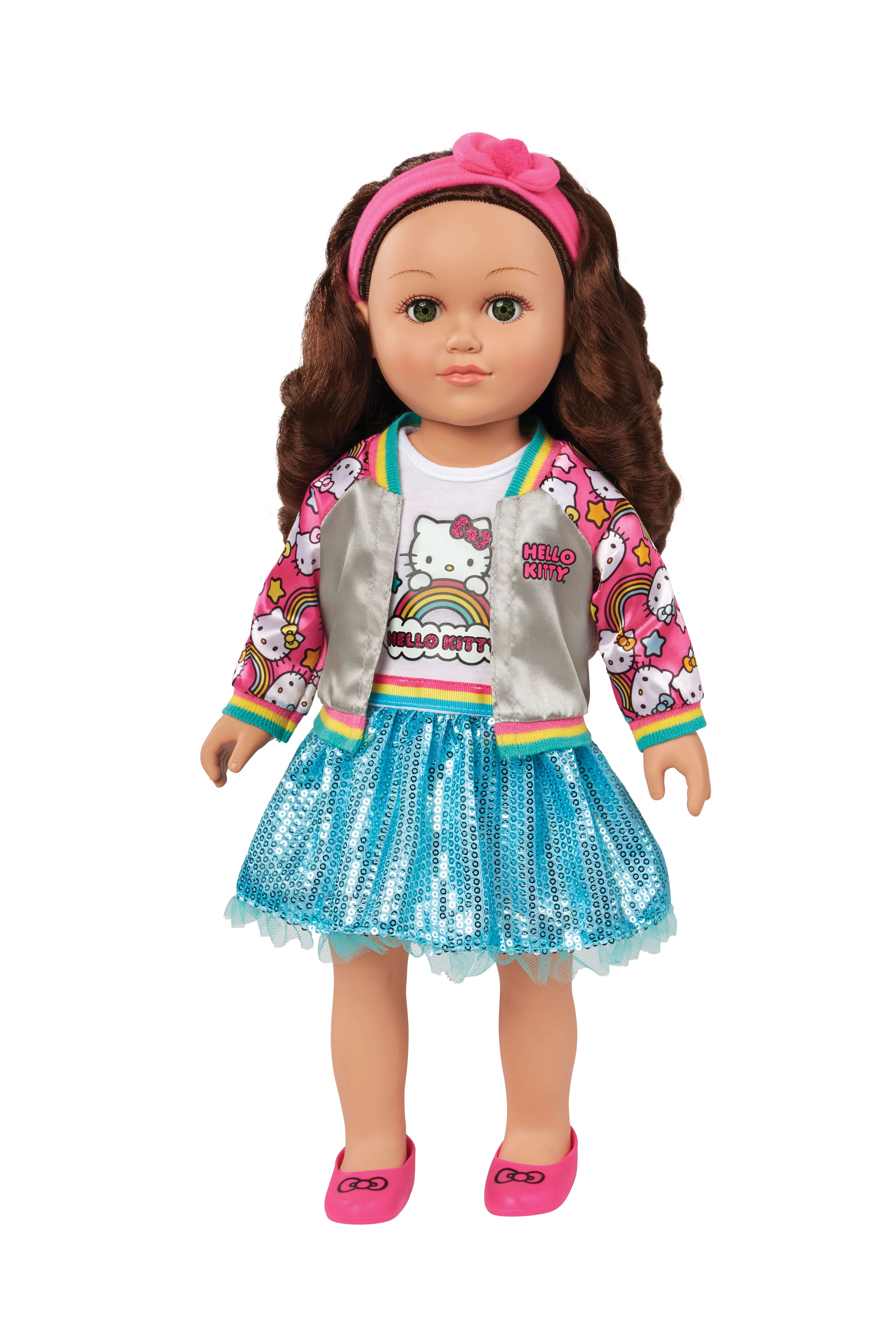 My Life As Poseable Hello Kitty Super Fan Brown Hair Fashion Doll | Walmart (US)