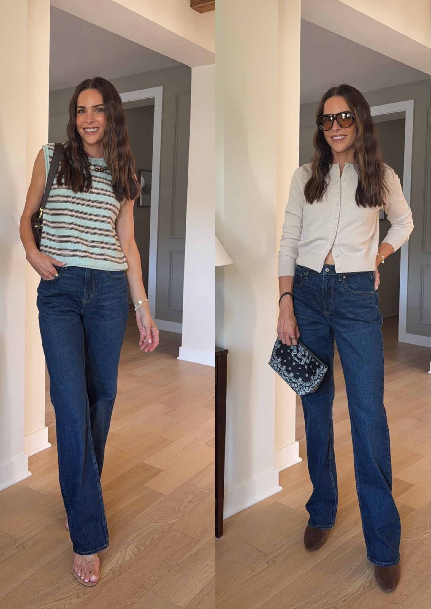 Abercrombie BOGO 50% off sale!! 
Sweater tank: true to size (S) 
Jeans: true to size (26L) size down if between 
Sandals: true to size 
Booties: true to size, size down if between

#LTKSaleAlert #LTKootd #LTKSeasonal