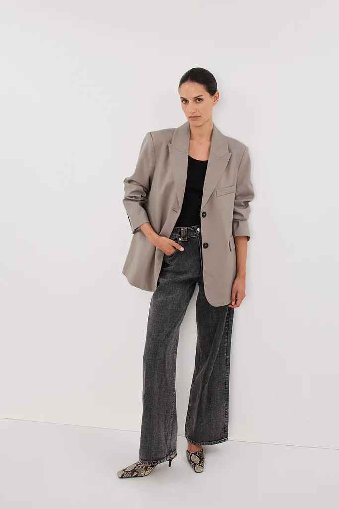 HARLEY SMOKE OVERSIZED BOYFRIEND BLAZER | DISSH