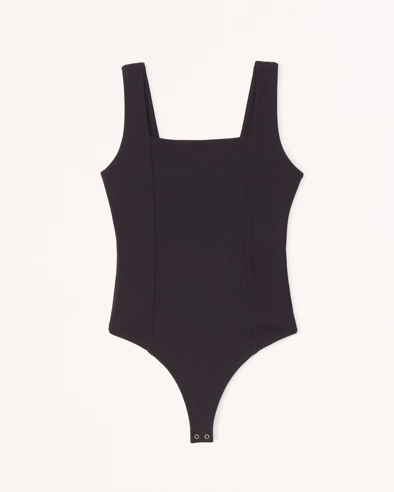Women's Seamed Squareneck Bodysuit | Women's Tops | Abercrombie.com | Abercrombie & Fitch (US)