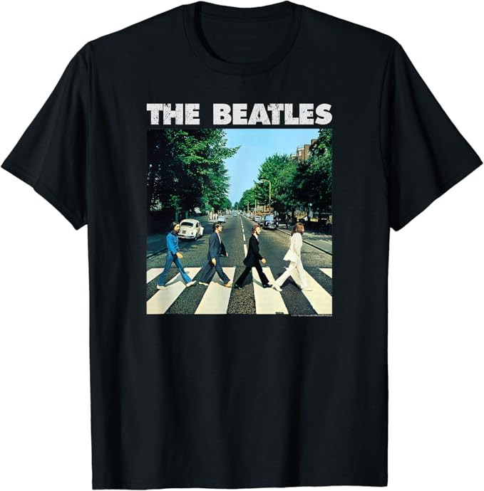 The Beatles Abbey Road Black Classic Fit Short Sleeve T-Shirt - Small, Music Fans | Amazon (US)