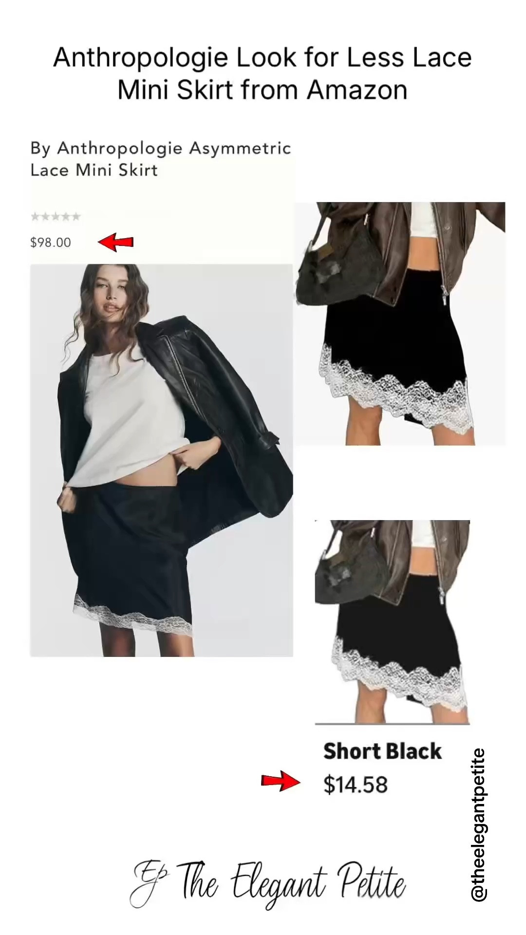 Anthropologie Look for Less Lace Mini Skirt from Amazon 
Follow me for more outfit inspiration. Affordable fashion items with a touch of luxury.  
#designeramazonfashion
#elegantstyle #luxuryfashion
#styleinspo #anthropologielookforless 

#LTKootd #LTKPetite #LTKSpringSale