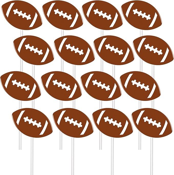 48 Pack Football Cupcake Toppers Picks Cake Decorations Football Baby Cake Topper for Baby Shower... | Amazon (US)