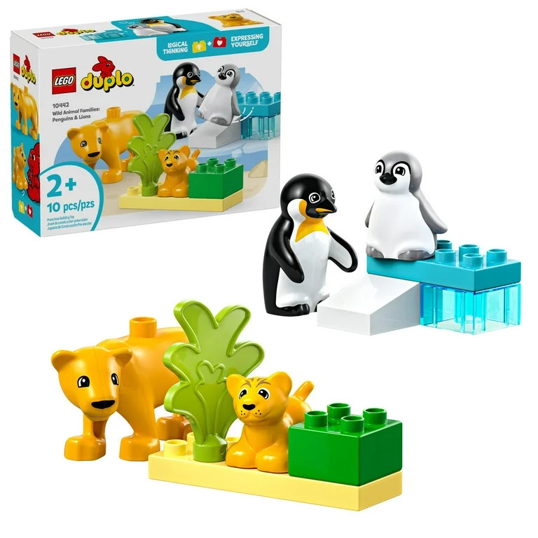 LEGO DUPLO Town Wild Animal Families Penguins & Lions Building Toy Playset - Preschool Learning &... | Walmart (US)