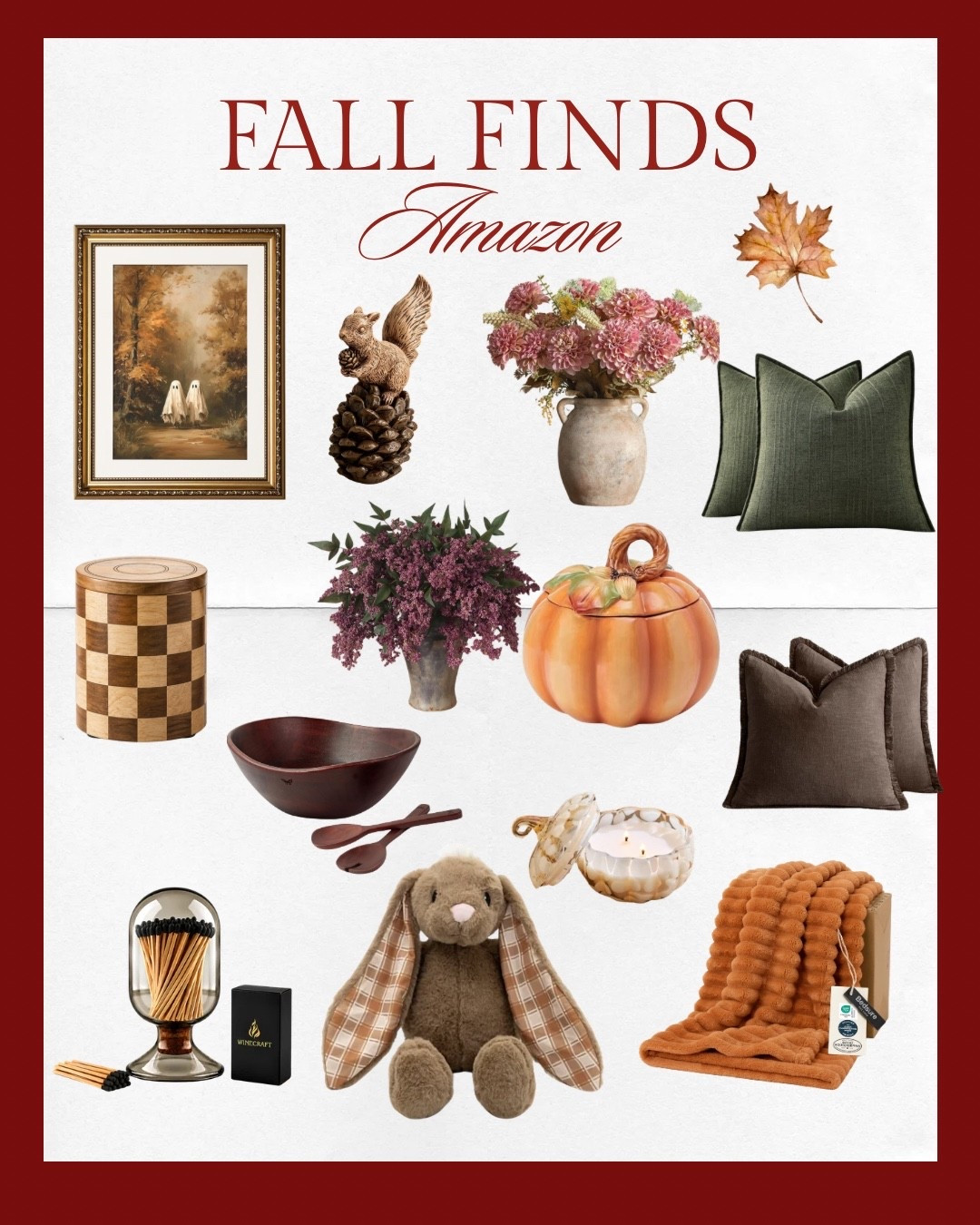 Fall finds 🍂🤎
A little collection of warm textures, moody tones, vintage-inspired details & a few little touches of pumpkin magic. ✨
Everything is from Amazon + all under $50!

#LTKSeasonal #LTKHome
