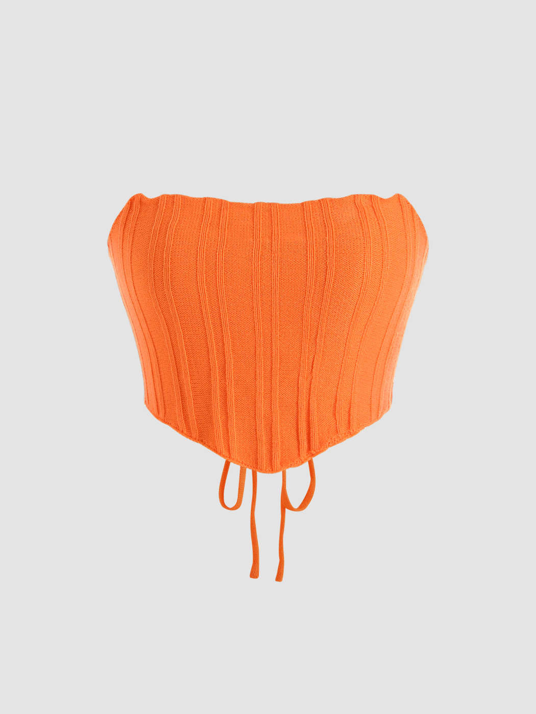 Solid Lace Up Knit Corset Top | Cider