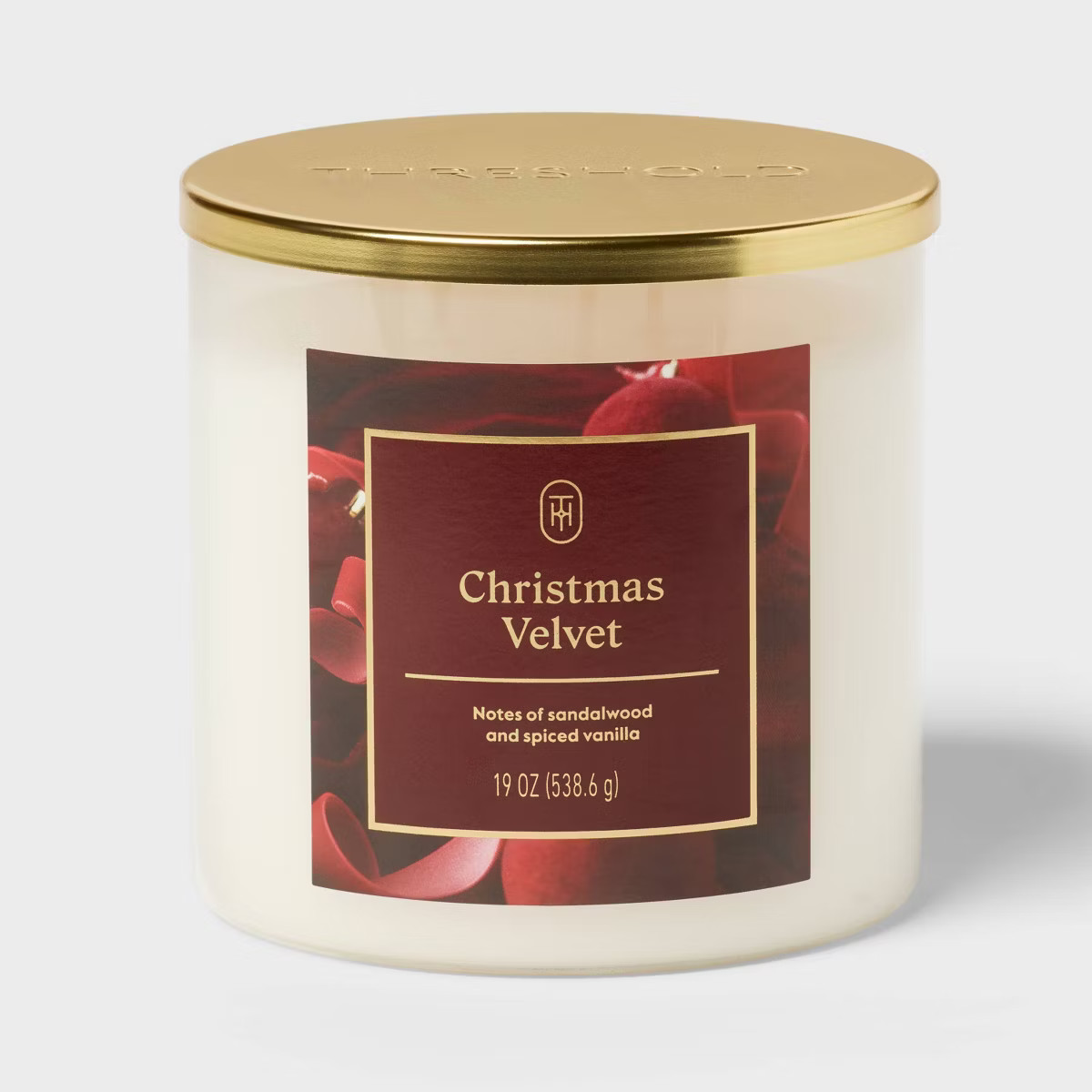 3 Wick Velvet Lidded Christmas Jar Candle 19oz - Threshold™ | Target