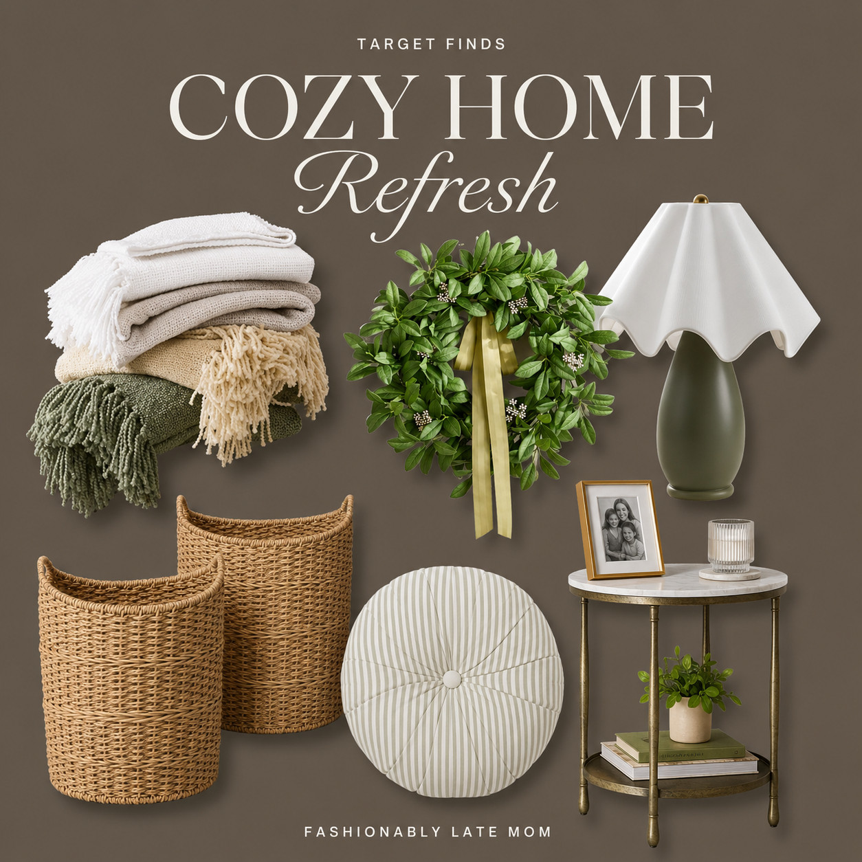 One of those Target runs where you go in for one thing... and somehow leave thinking about a whole home refresh. 🤍

I'm loving all the soft greens, warm neutrals, cozy textures, and timeless pieces that make a space feel pulled together without trying too hard. These are the kinds of finds that look far more expensive than they are and will work long after the season is over. 

 #LTKSeasonal #LTKHome