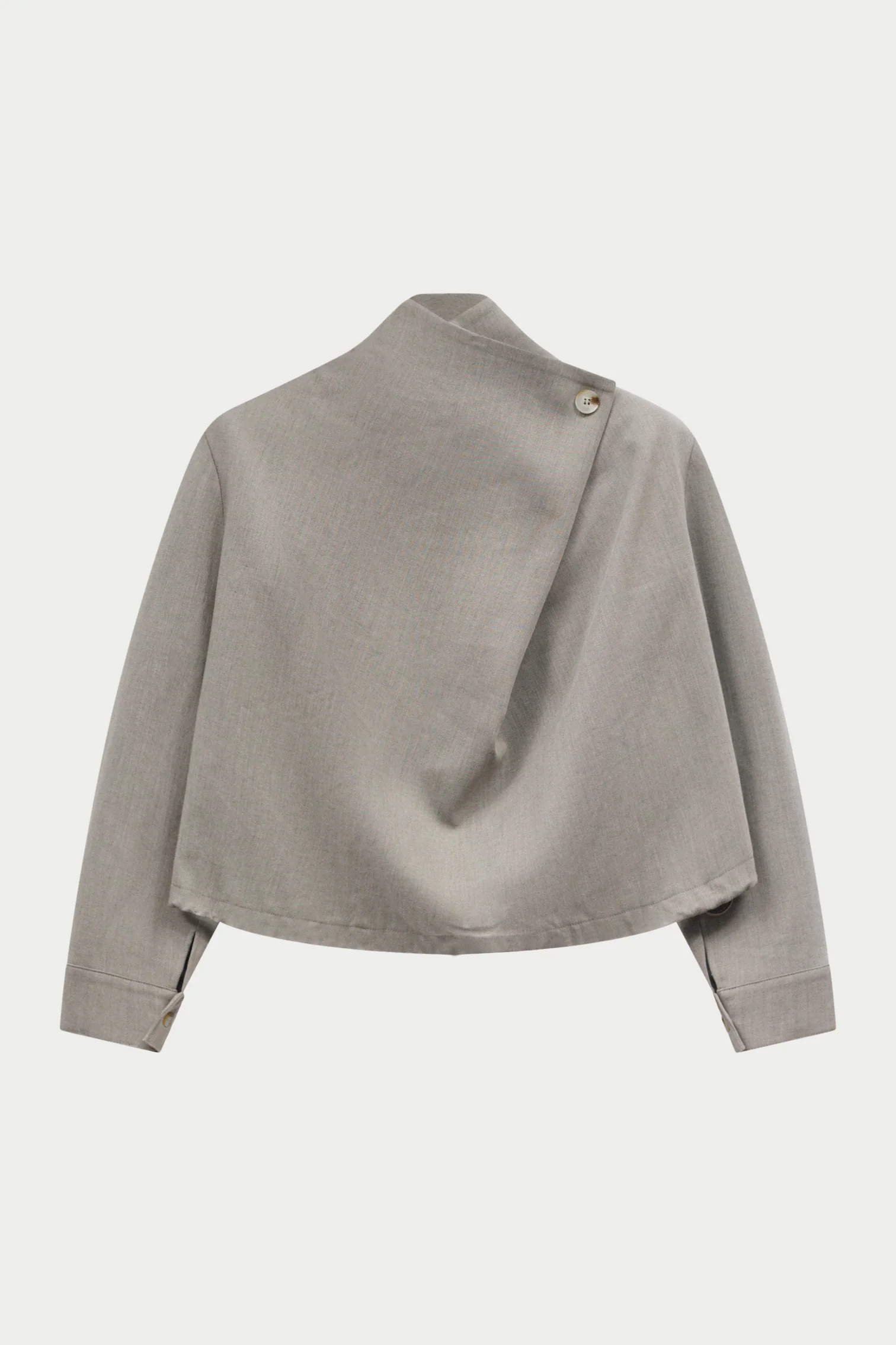 FUNNEL NECK TOP - GREY | The Couture Club