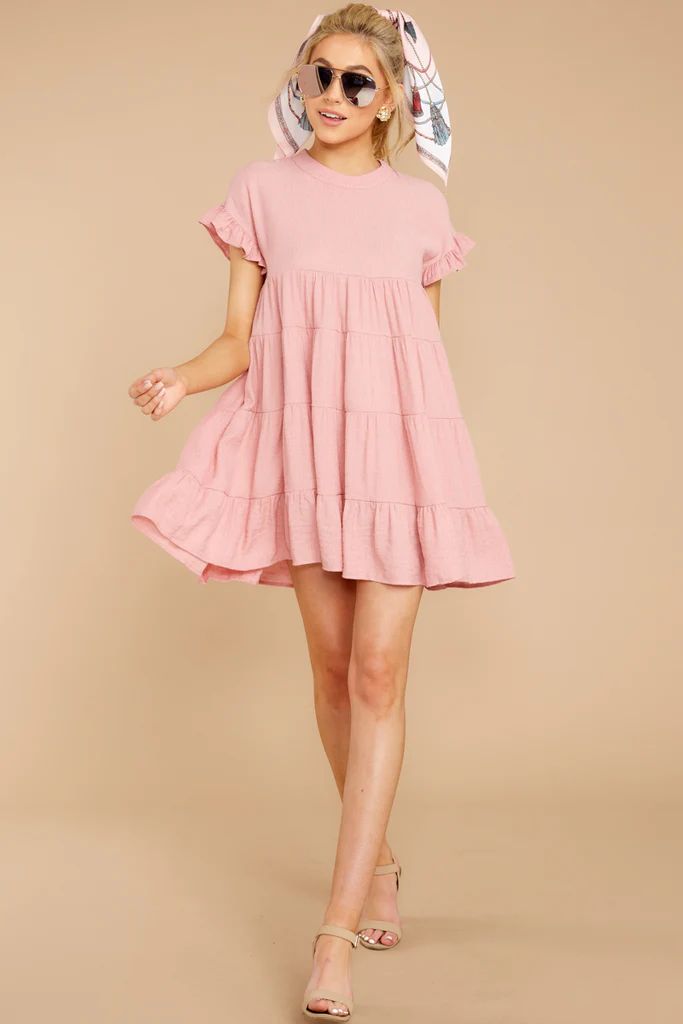 Nothing More Nothing Less Light Pink Dress | Red Dress 