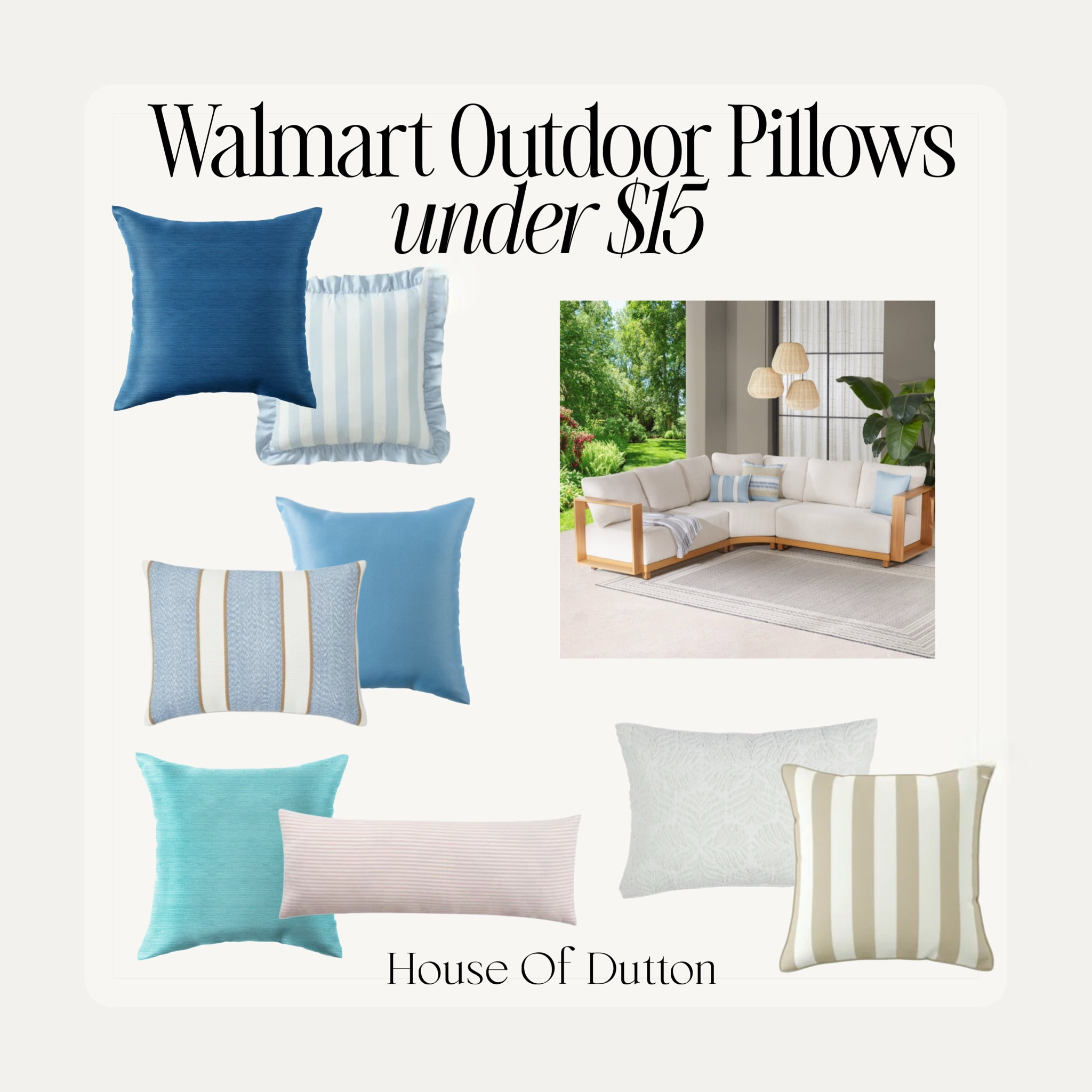 Walmart outdoor pillows under $15

#summer #spring #decor #pillow

#LTKSaleAlert #LTKSeasonal #LTKHome