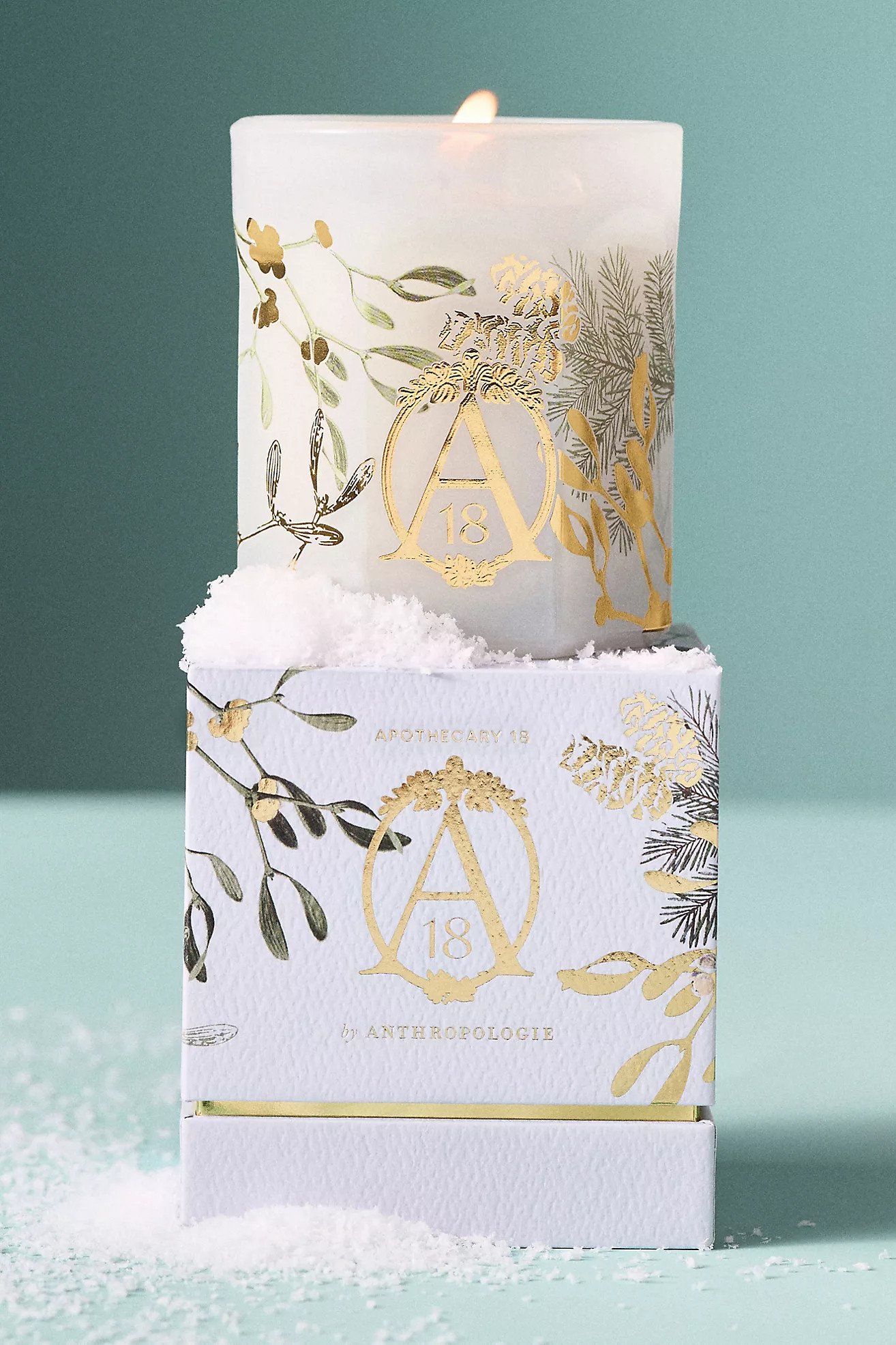 Apothecary 18 Fresh Mistletoe & Moss Boxed Glass Candle | Anthropologie (US)