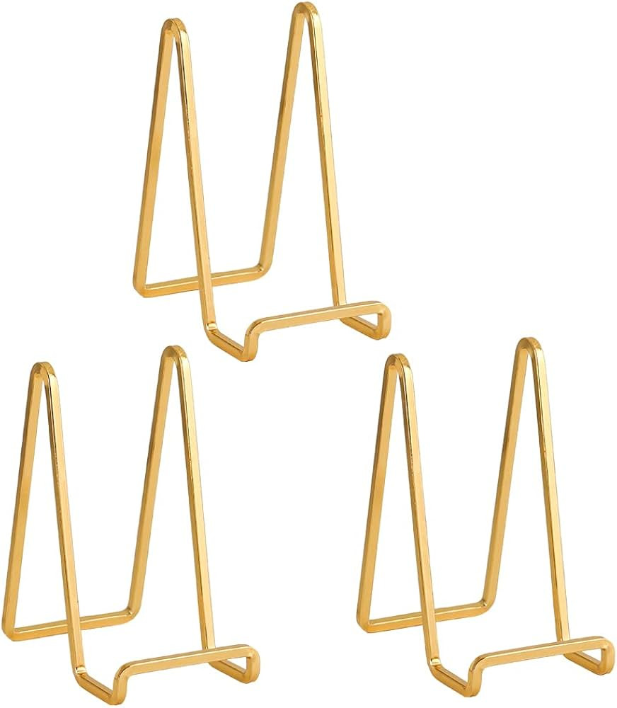 Plate Holder Easel Display Stand - 6 inch Metal Plate Stands for Display - Tabletop Picture Stand... | Amazon (US)